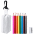 Värikynä Migal coloured pencil set, valkoinen liikelahja logopainatuksella
