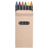 Vahakynä Liddy set of 6 crayons, beige, musta liikelahja logopainatuksella