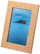 Valokuvakehys Tapex cork photo frame, luonnollinen liikelahja logopainatuksella