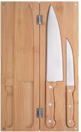 Veitsi Sanjo bamboo knife set, luonnollinen liikelahja logopainatuksella