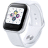 Verkkoyhteydessä oleva ranneke Simont smart watch, valkoinen liikelahja logopainatuksella