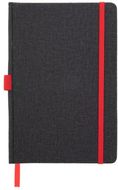 Vihko Andesite notebook, tummanharmaa, punainen liikelahja logopainatuksella