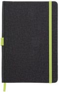 Vihko Andesite notebook, tummanharmaa, vihreä liikelahja logopainatuksella