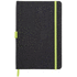 Vihko Andesite notebook, tummanharmaa, vihreä liikelahja logopainatuksella