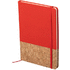 Vihko Bluster notebook, luonnollinen, punainen liikelahja logopainatuksella