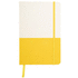 Vihko Duonote notebook, valkoinen, keltainen liikelahja logopainatuksella