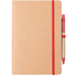 Vihko Esteka notebook, luonnollinen, punainen liikelahja logopainatuksella
