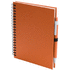 Vihko Koguel notebook, oranssi liikelahja logopainatuksella