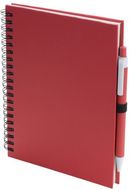 Vihko Koguel notebook, punainen liikelahja logopainatuksella