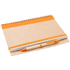 Vihko Tunel notebook, luonnollinen, oranssi liikelahja logopainatuksella