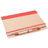 Vihko Tunel notebook, luonnollinen, punainen liikelahja logopainatuksella