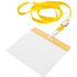 Vyöhihna Maes badge lanyard, keltainen, läpinäkyvä liikelahja logopainatuksella