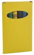 Värikynä Tune 6 pc crayon set, keltainen liikelahja logopainatuksella