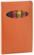 Värikynä Tune 6 pc crayon set, oranssi liikelahja logopainatuksella