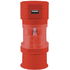 Yleisadapteri Tribox travel adapter, punainen liikelahja logopainatuksella