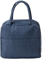 cool bag, tummansininen liikelahja logopainatuksella