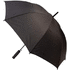 sateenvarjo, musta liikelahja logopainatuksella