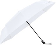 sateenvarjo, valkoinen liikelahja logopainatuksella