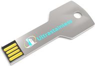 USB-tikku, hopea liikelahja logopainatuksella