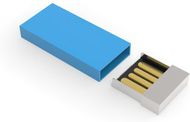 USB-tikku, koboltin-sininen liikelahja logopainatuksella