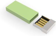 USB-tikku, omenanvihreä liikelahja logopainatuksella