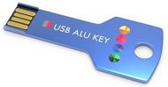 USB-tikku, sininen liikelahja logopainatuksella