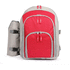 Eristetty piknik-kassi, harmaa, punainen liikelahja logopainatuksella