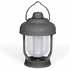 Retkeilylamppu, harmaa liikelahja logopainatuksella