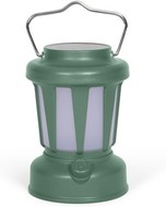 Retkeilylamppu, matcha-vihrea liikelahja logopainatuksella