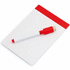 Kuivana pyyhdittävä rihvelitaulu Magnetic Whiteboard Yupit, punainen liikelahja omalla logolla tai painatuksella