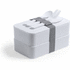Aamiaiskotelo Antibacterial Lunch Box Fandex, valkoinen liikelahja logopainatuksella