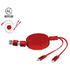 Adapteri Charging Cable Freud, punainen liikelahja logopainatuksella