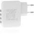 Adapteri USB Charger Gregor, valkoinen liikelahja logopainatuksella