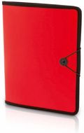 Asiakirjasalkku Folder Columbya, punainen liikelahja logopainatuksella