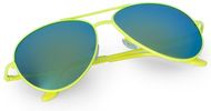 Aurinkolasit Sunglasses Kindux, keltainen liikelahja logopainatuksella
