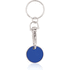 Avaimenperäpoletti Keyring Coin Euromarket, sininen liikelahja logopainatuksella