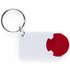 Avaimenperäpoletti Keyring Coin Zabax, punainen liikelahja logopainatuksella