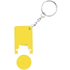 Avaimenperäpoletti Keyring Coin Beka, keltainen liikelahja logopainatuksella