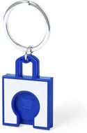 Avaimenperäpoletti Keyring Coin Fliant, sininen liikelahja logopainatuksella