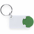 Avaimenperäpoletti Keyring Coin Zabax, vihreä liikelahja logopainatuksella