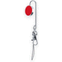 Avainketju Bag Hanger Key Finder Lysia, punainen liikelahja logopainatuksella