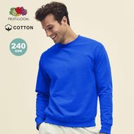 Collegepusero Adult Sweatshirt Lightweight Set-In S, valkoinen liikelahja logopainatuksella