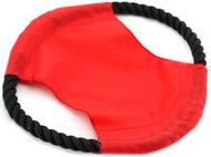 Eläinten lelu Frisbee Flybit, punainen liikelahja logopainatuksella