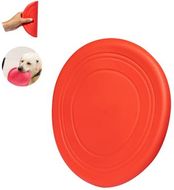 Eläinten lelu Frisbee Girud, punainen liikelahja logopainatuksella