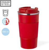 Eristetty muki Insulated Cup Drury, punainen liikelahja logopainatuksella