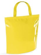 Eristetty ostoskassi Cool Bag Hobart, keltainen liikelahja logopainatuksella
