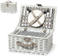 Eristetty piknik-kassi Thermal Picnic Basket Midland, valkoinen liikelahja logopainatuksella