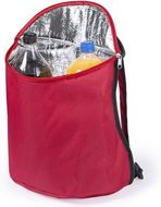 Eristetty reppu Cool Bag Backpack Polys, punainen liikelahja logopainatuksella
