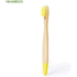 Hammasharja Toothbrush Becu, keltainen liikelahja logopainatuksella