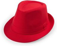 Hattu Hat Likos, punainen liikelahja logopainatuksella
